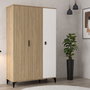 Hanah Home Neva 6304 Armario Roble y Blanco